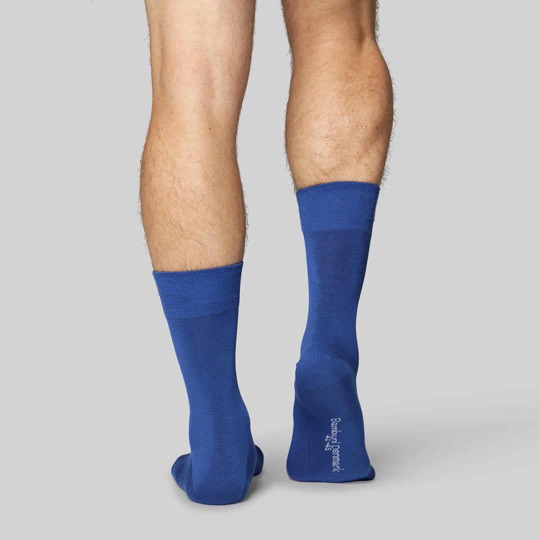 Bamboe sokken in koningsblauw voor heren