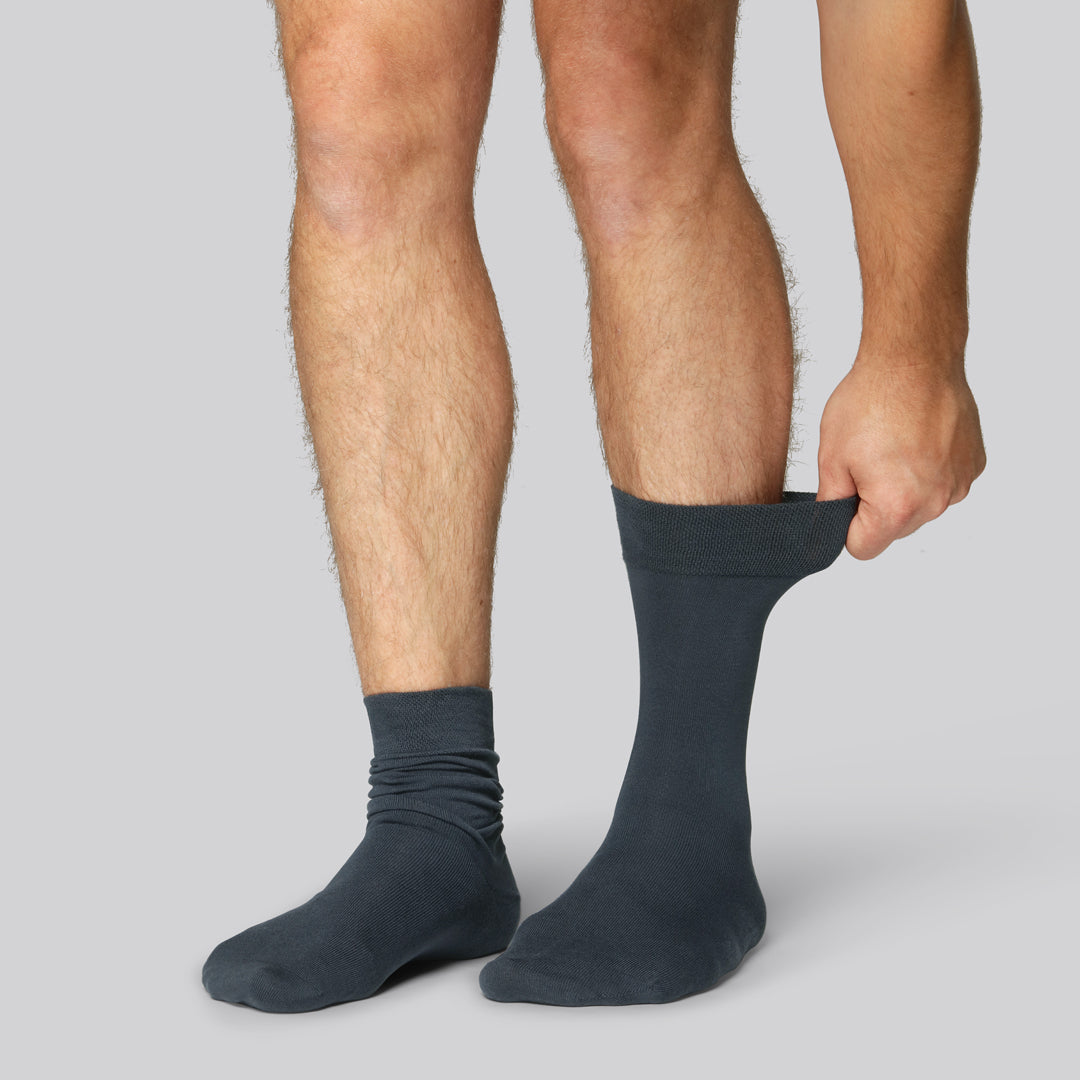 Bamboe sokken in donkergrijs voor heren
