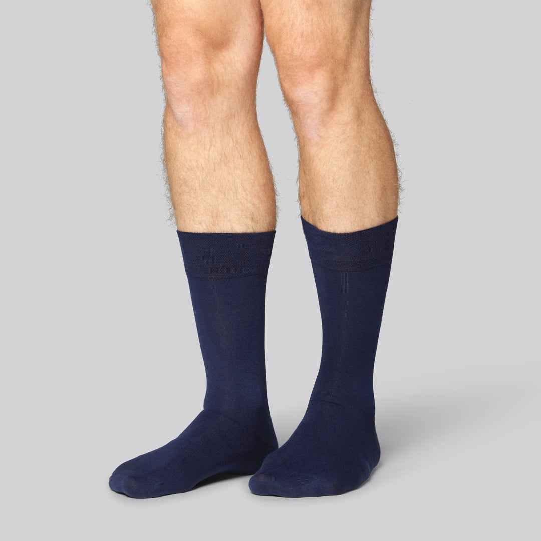 Bamboe sokken in marineblauw voor heren