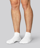 Witte bamboe enkelsokken voor heren