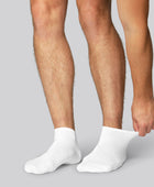 Witte bamboe enkelsokken voor heren