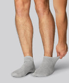 Bamboe enkelsokken in grijs voor heren