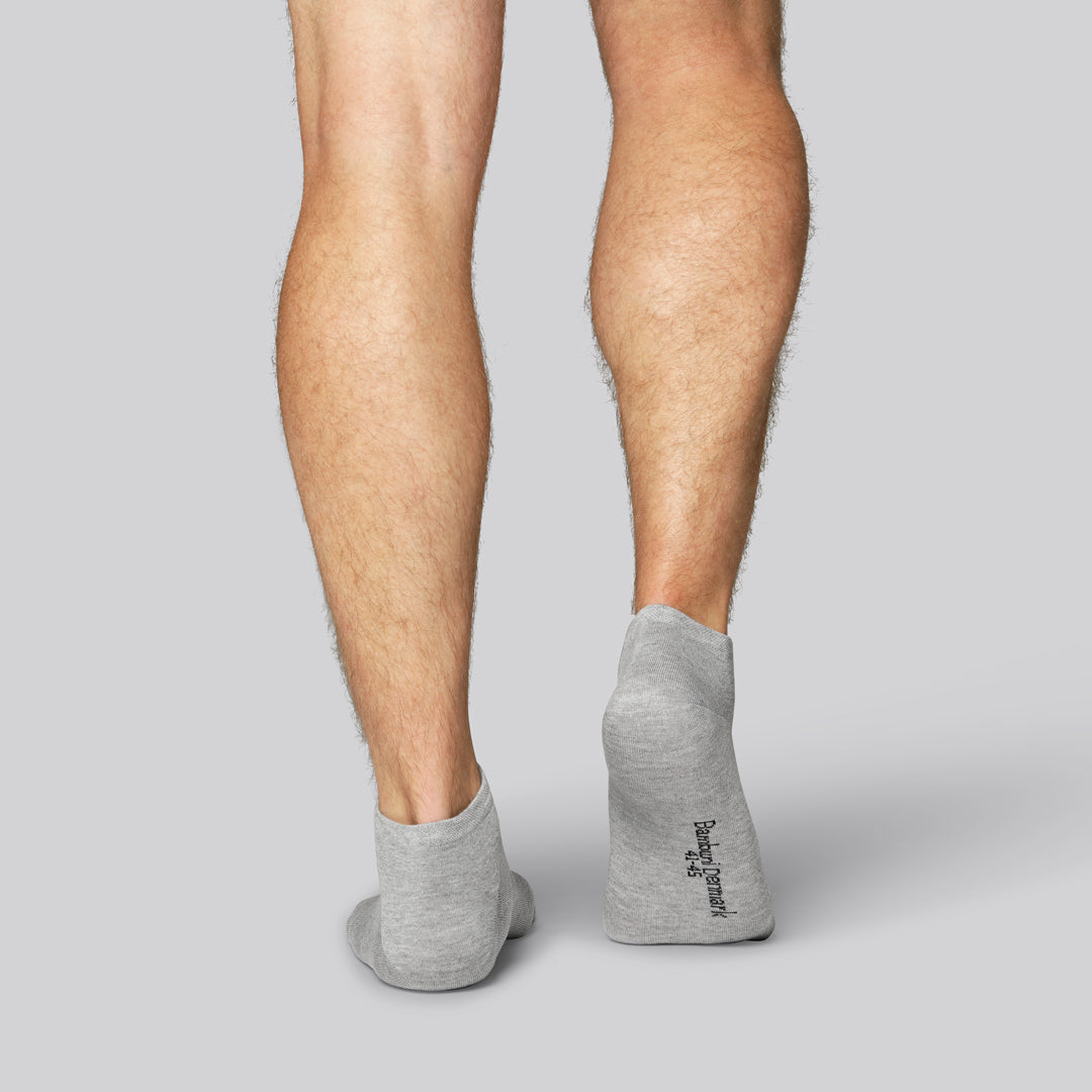 Bamboe enkelsokken in grijs voor heren