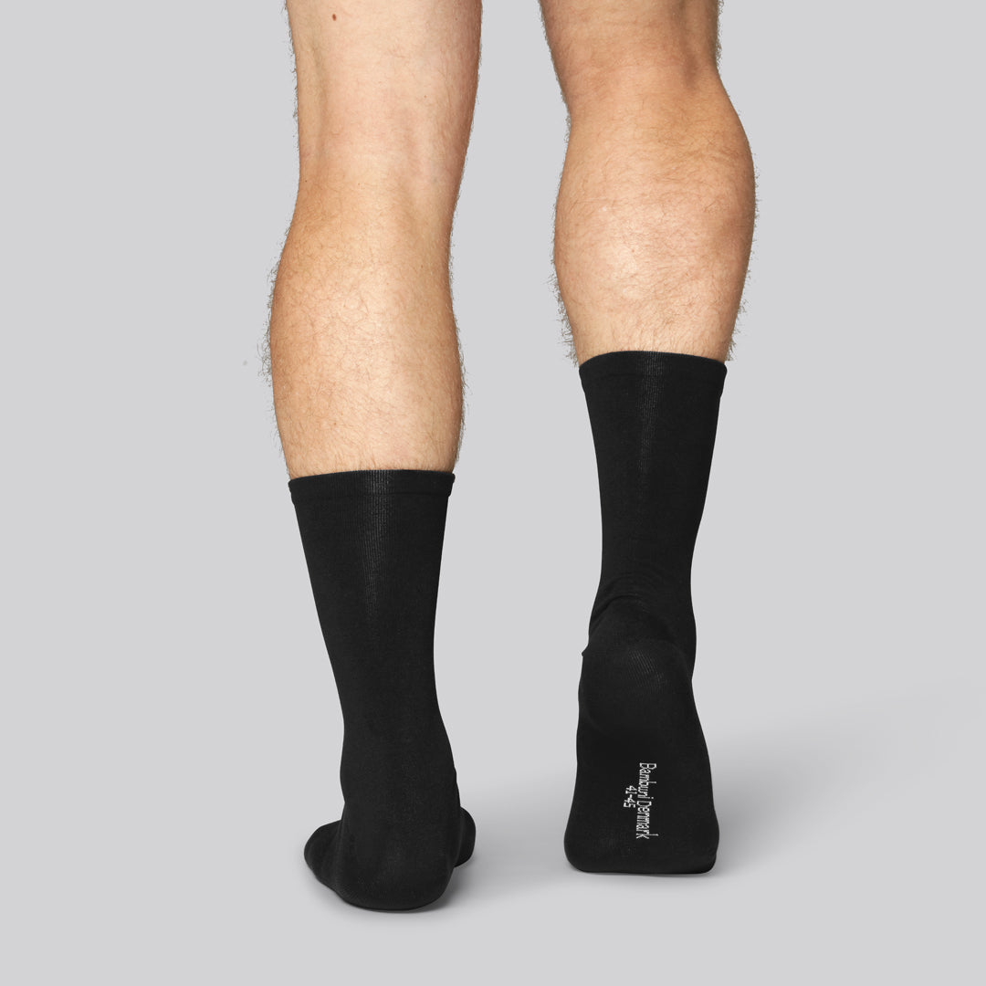 Bamboe sokken zonder elastiek in zwart voor heren