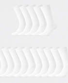 Bambus strømper i hvid til mænd 15-pak