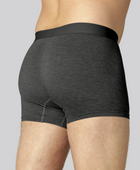 Bamboe slip in antracietgrijs met antracietgrijs elastiek voor heren