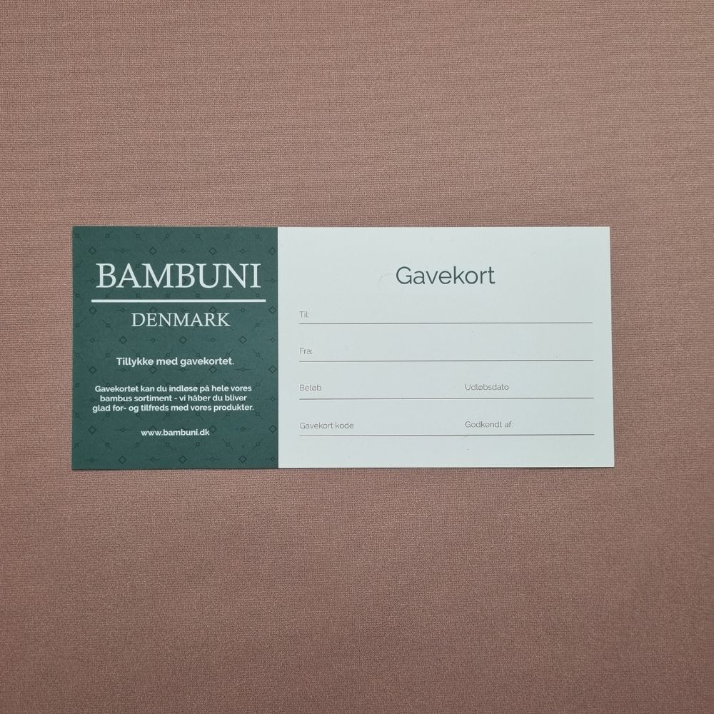 Cadeaubon voor Bambuni Denemarken