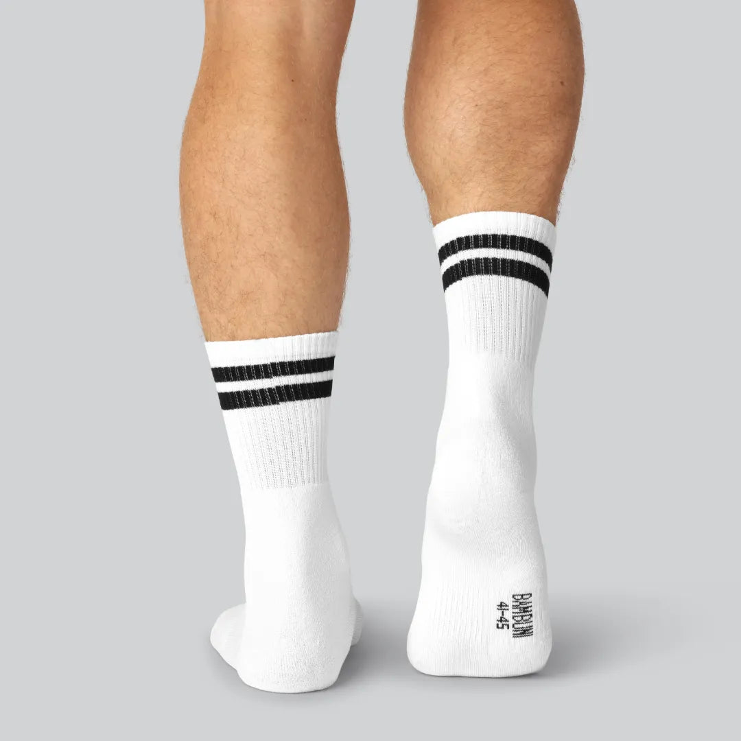 Witte bamboe tennissokken voor heren