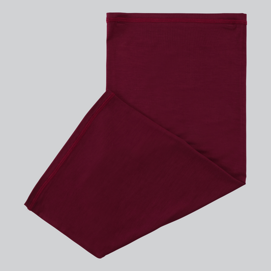 Bamboe nekwarmer in bordeauxrood