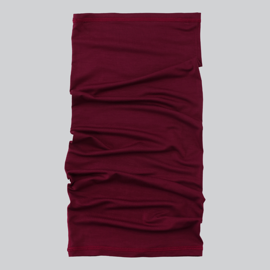 Bamboe nekwarmer in bordeauxrood