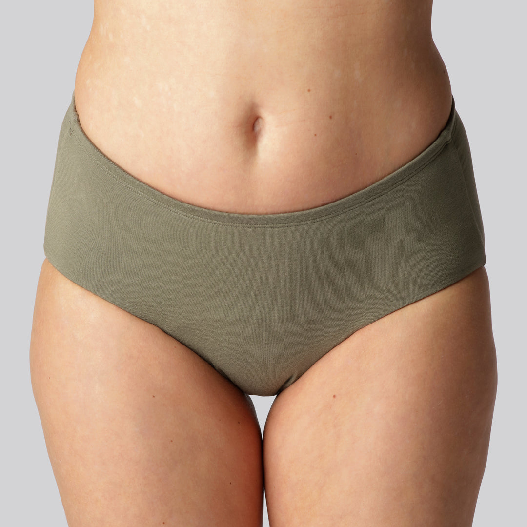Bambuni bamboe incontinentiebroekjes in olijfgroen voor vrouwen