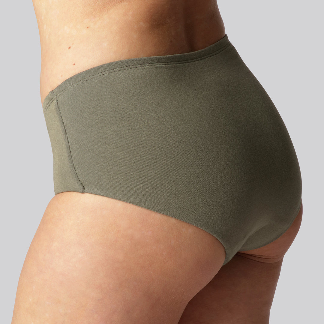 Bambuni bamboe incontinentiebroekjes in olijfgroen voor vrouwen