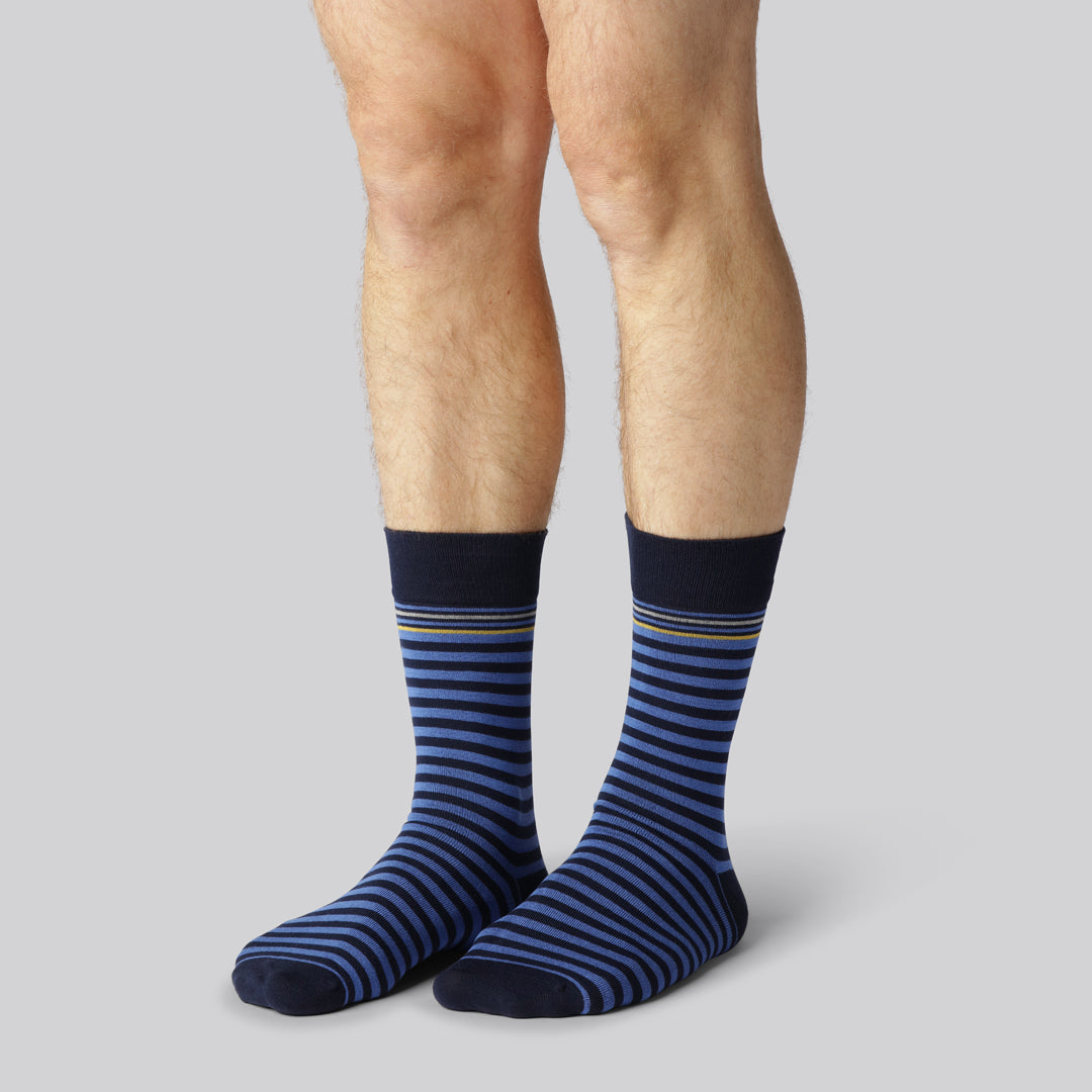 Bambuni 7-pack gestreepte sokken voor heren