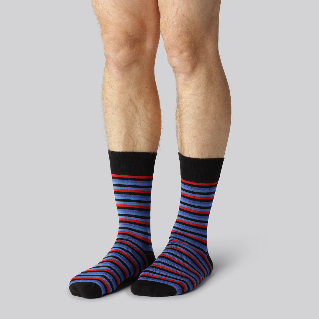 Bambuni 7-pack gestreepte sokken voor heren