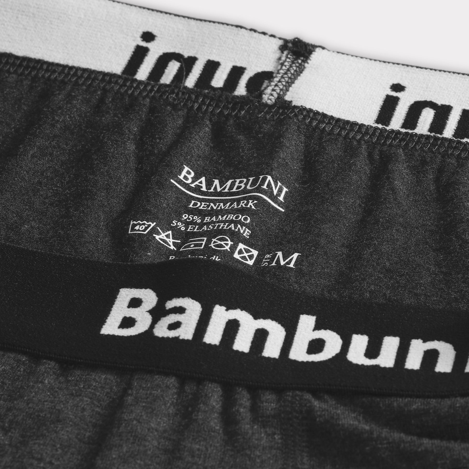 Bamboe onderbroek met membraan in antracietgrijs voor heren