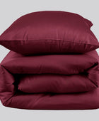 Bamboe beddengoed in bordeauxrood