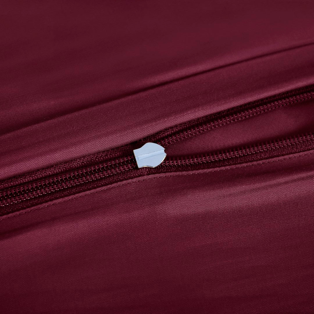 Bamboe beddengoed in bordeauxrood van Bambuni