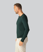 Bamboe T-shirt met lange mouwen in groen voor heren