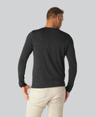 Bamboe T-shirt met lange mouwen in antracietgrijs voor heren