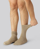Bamboe sokken zonder elastiek in beige voor heren