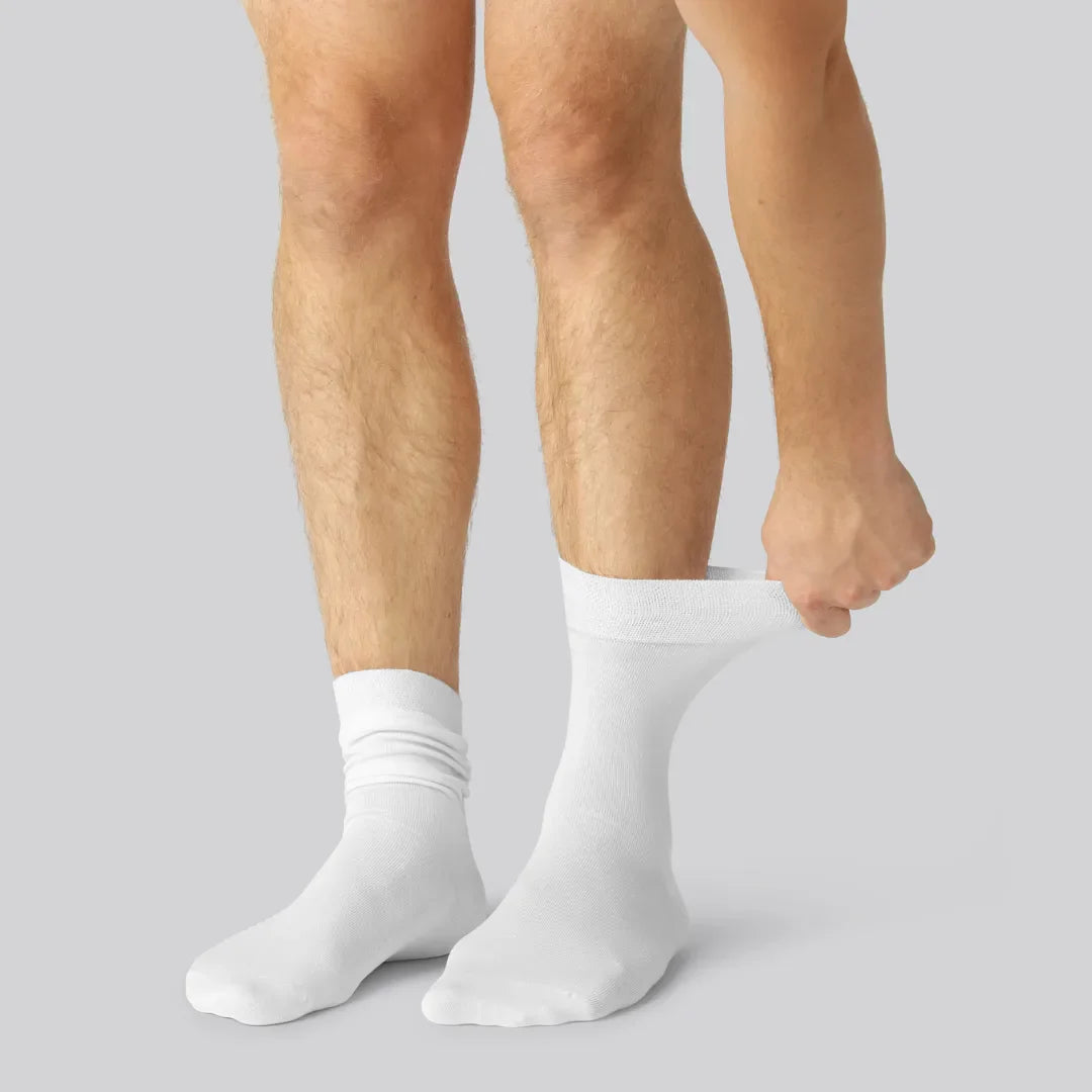 Witte bamboesokken voor heren, 10 stuks per verpakking