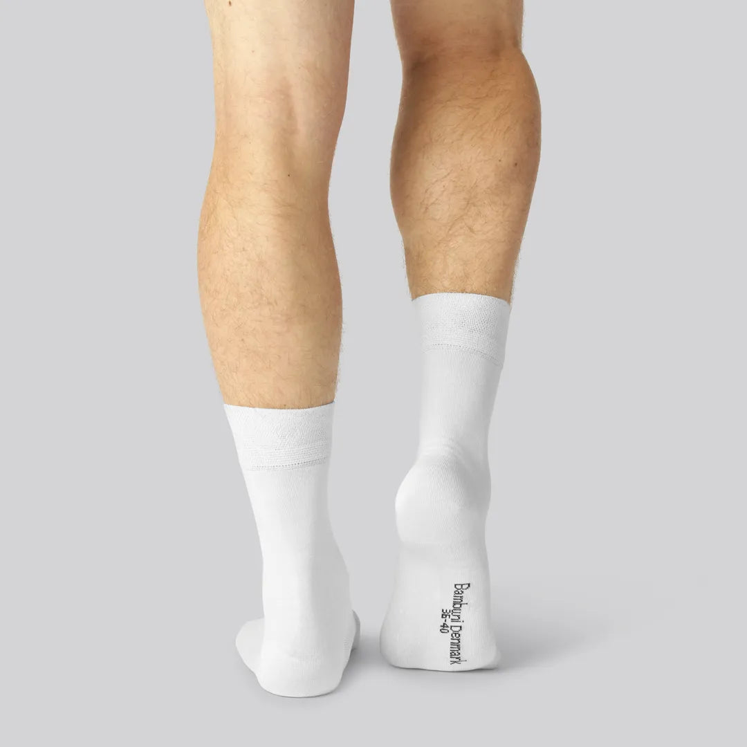Witte bamboesokken voor heren, 10 stuks per verpakking