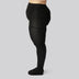 Zwarte bamboe panty met binnenvoering voor dames