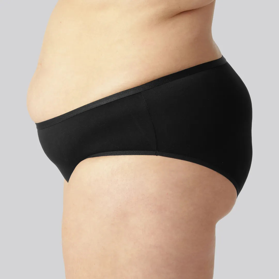 Bamboe slip in zwart