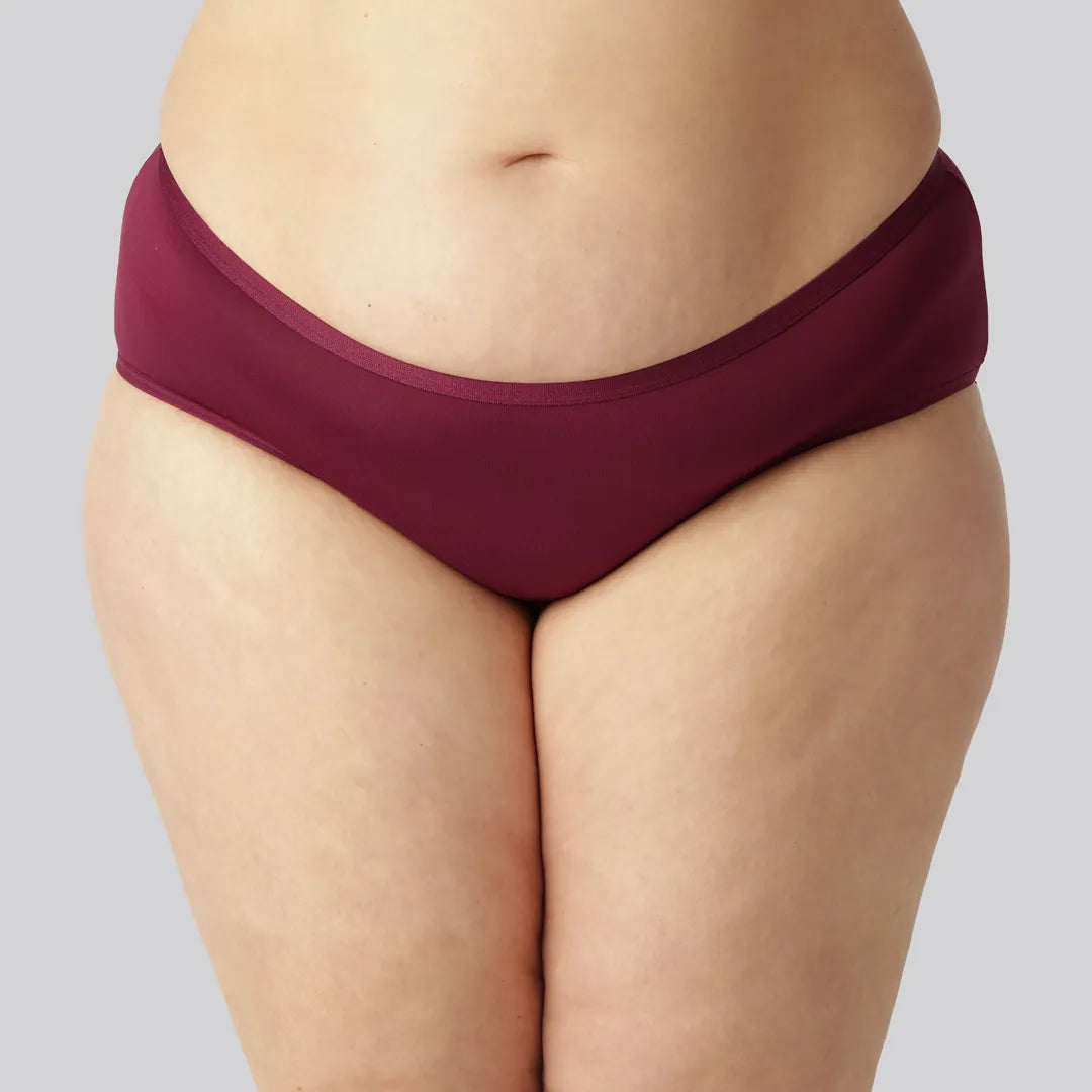 Bamboe slipje in bordeauxrood