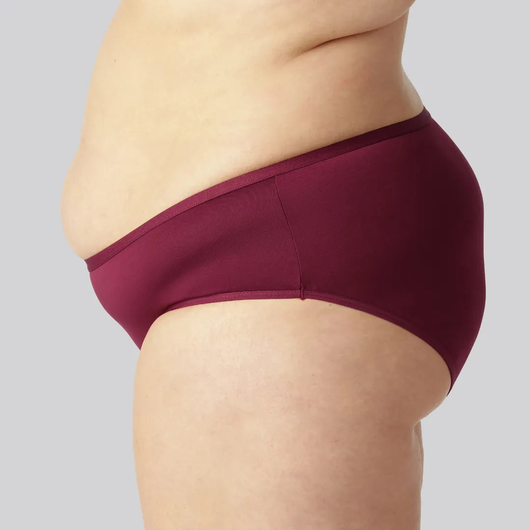 Bamboe slipje in bordeauxrood