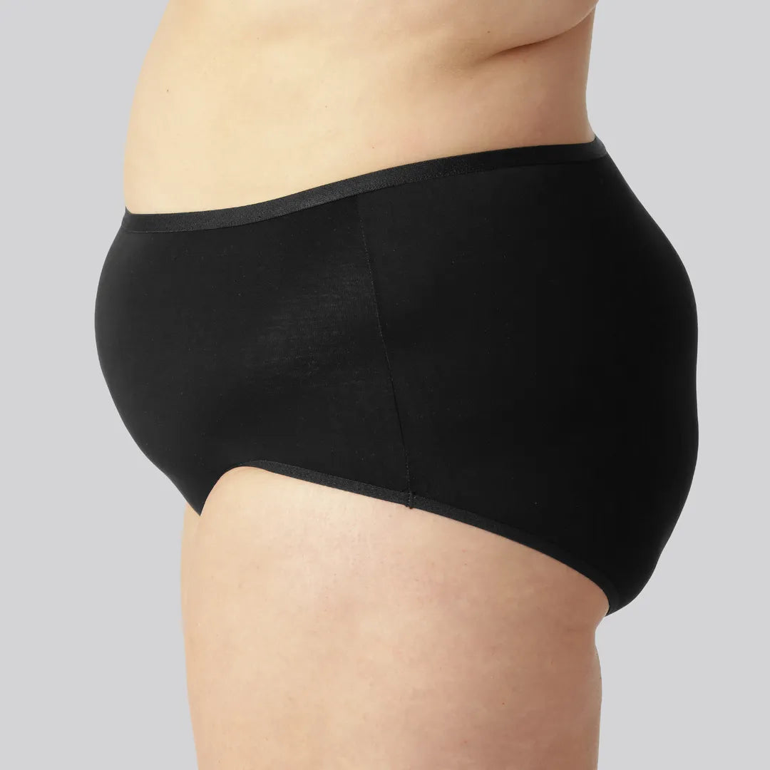 Bamboe maxi slip in zwart