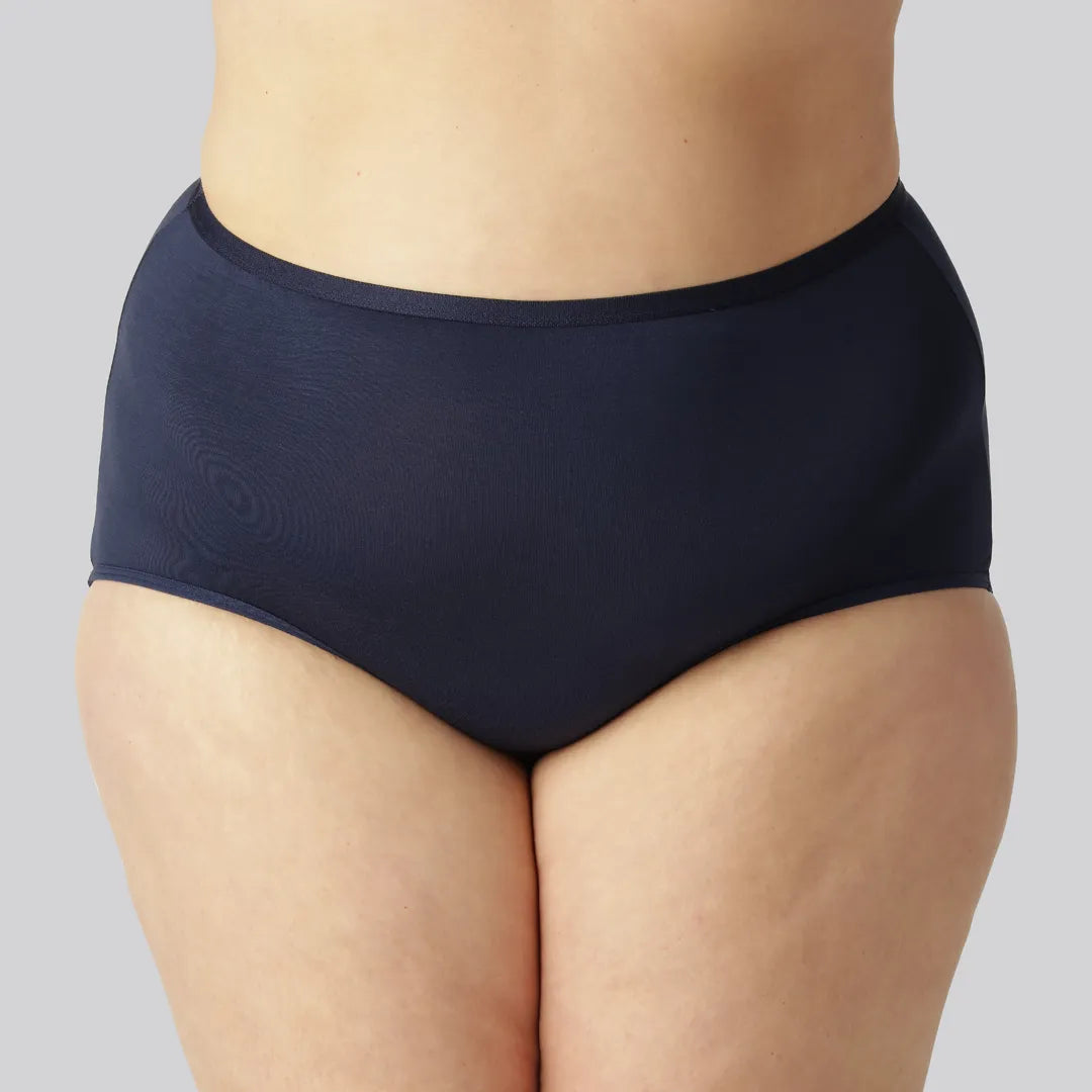 Maxi slip van bamboe in marineblauw