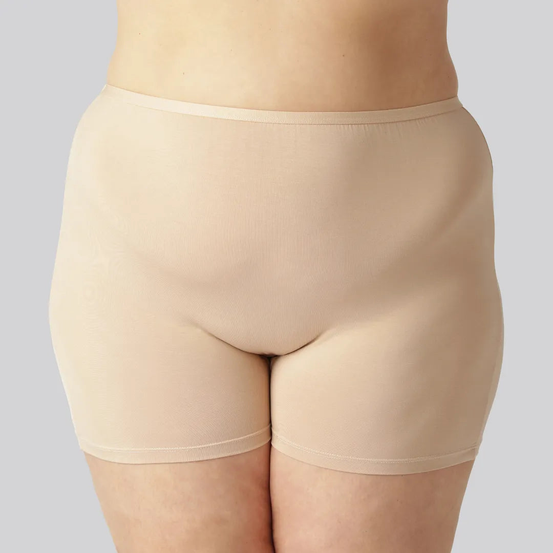 Bamboe hotpants in beige