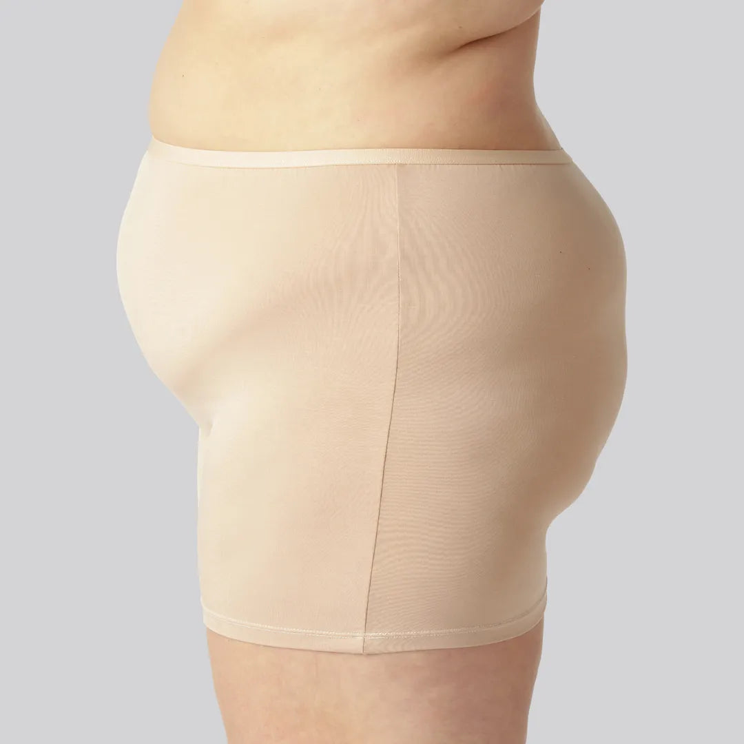 Bamboe hotpants in beige