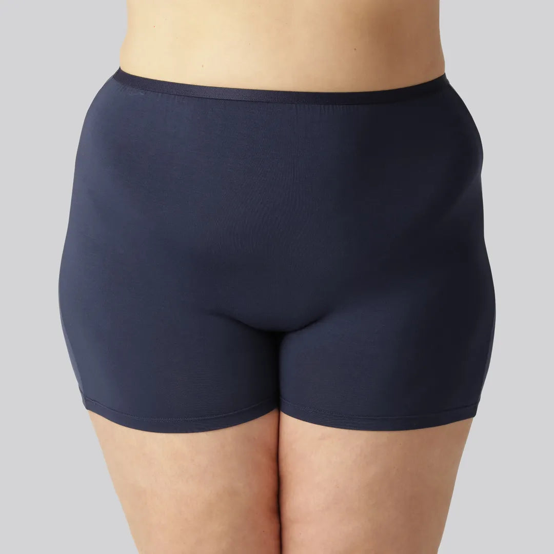 Bamboe hotpants in marineblauw