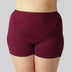 Bamboe hotpants in bordeauxrood