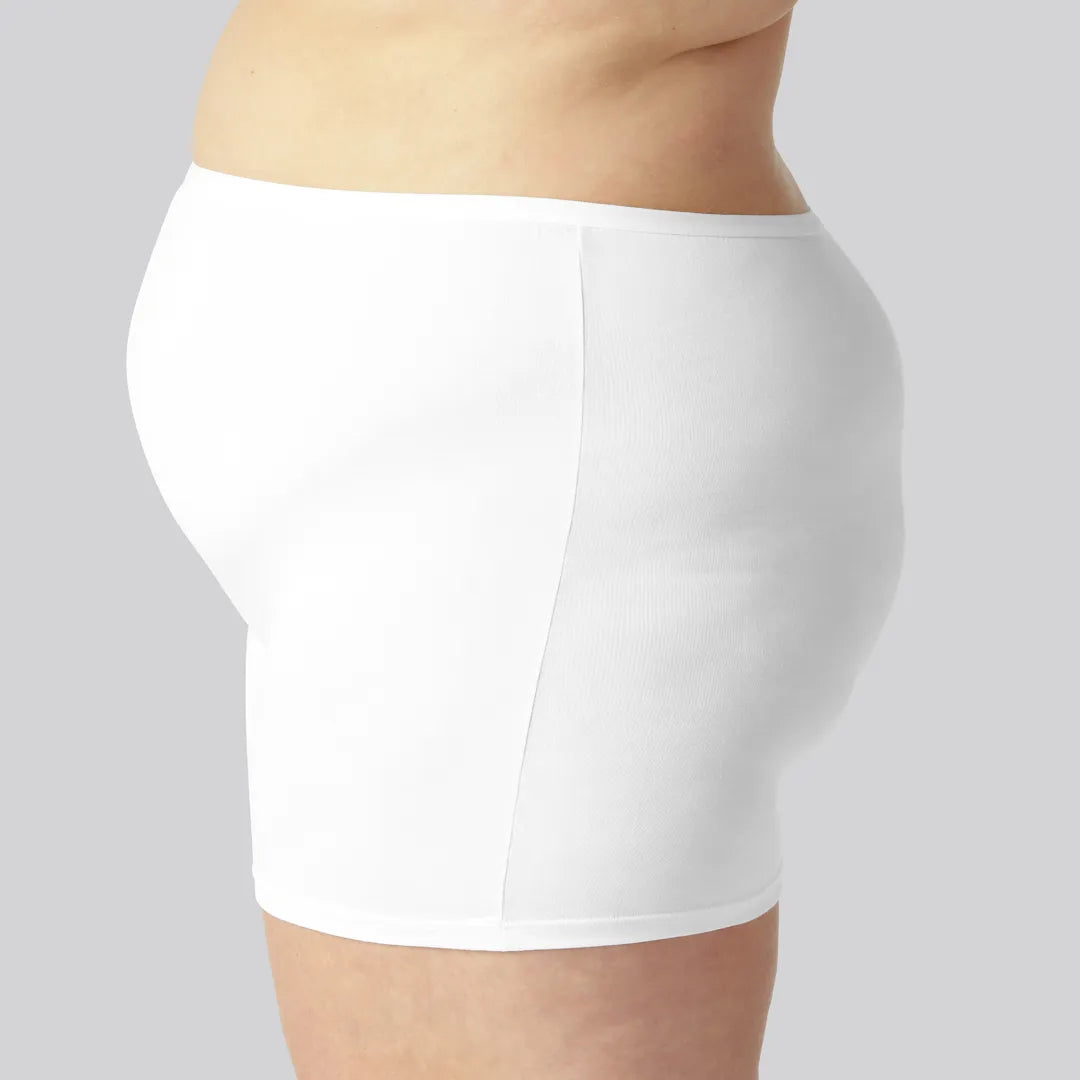 Bamboe hotpants in het wit