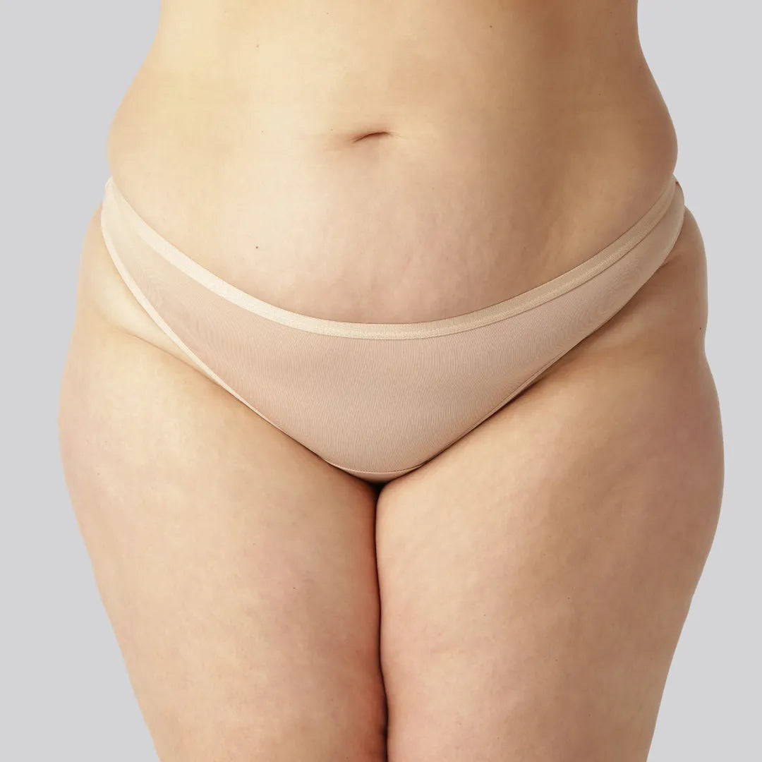 Bamboe string in beige