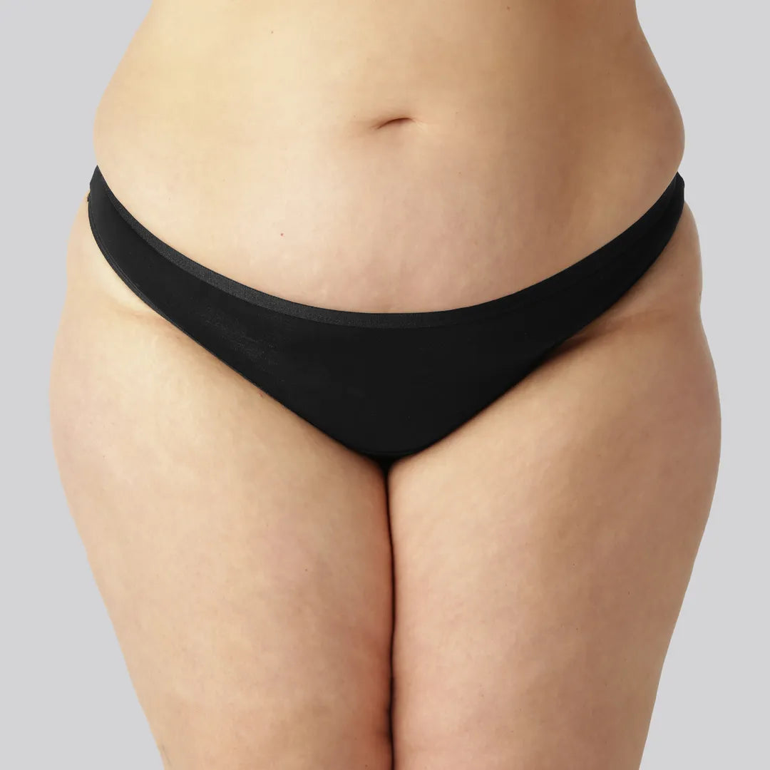 Bamboe string in zwart