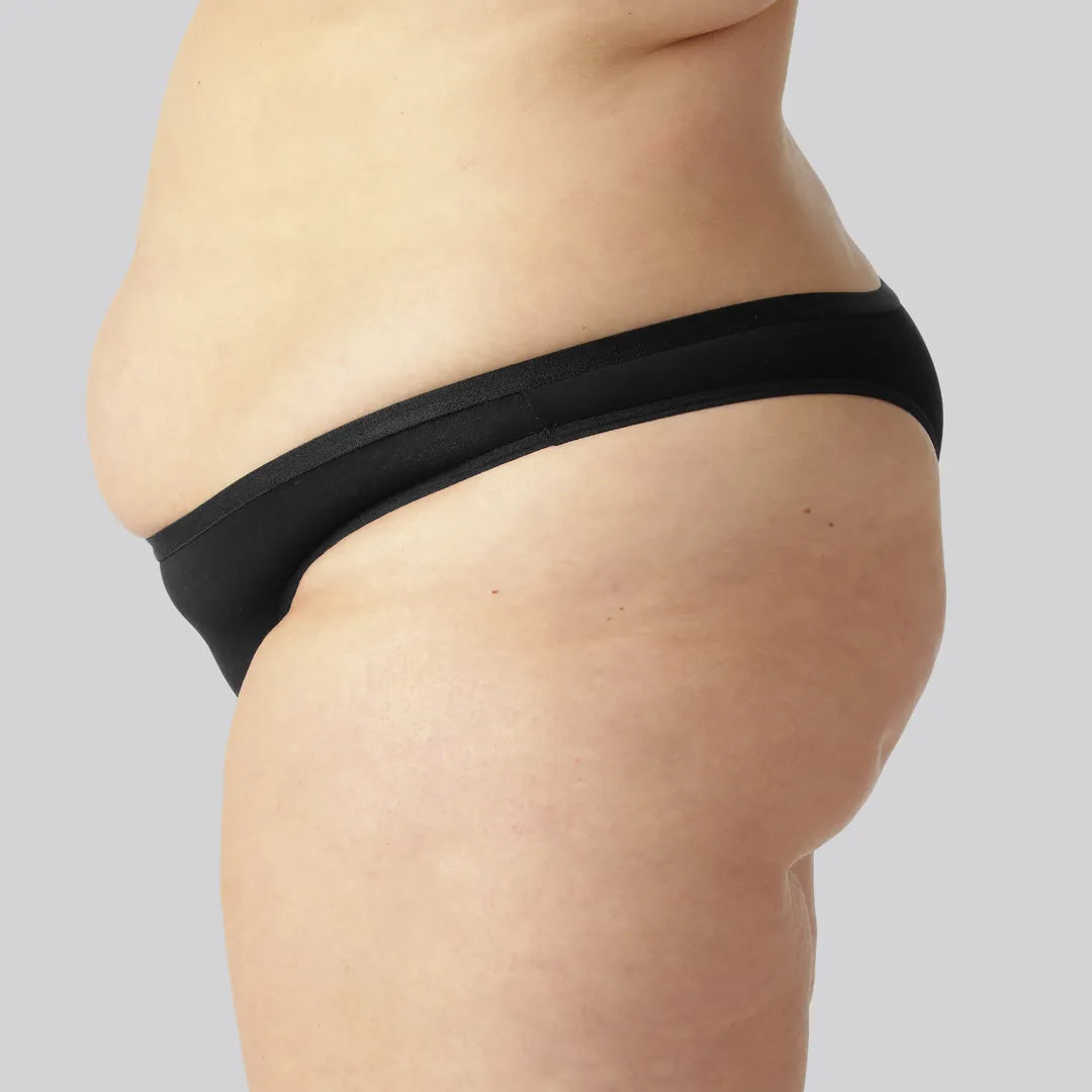 Bamboe string in zwart