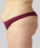 Bamboe string in bordeauxrood