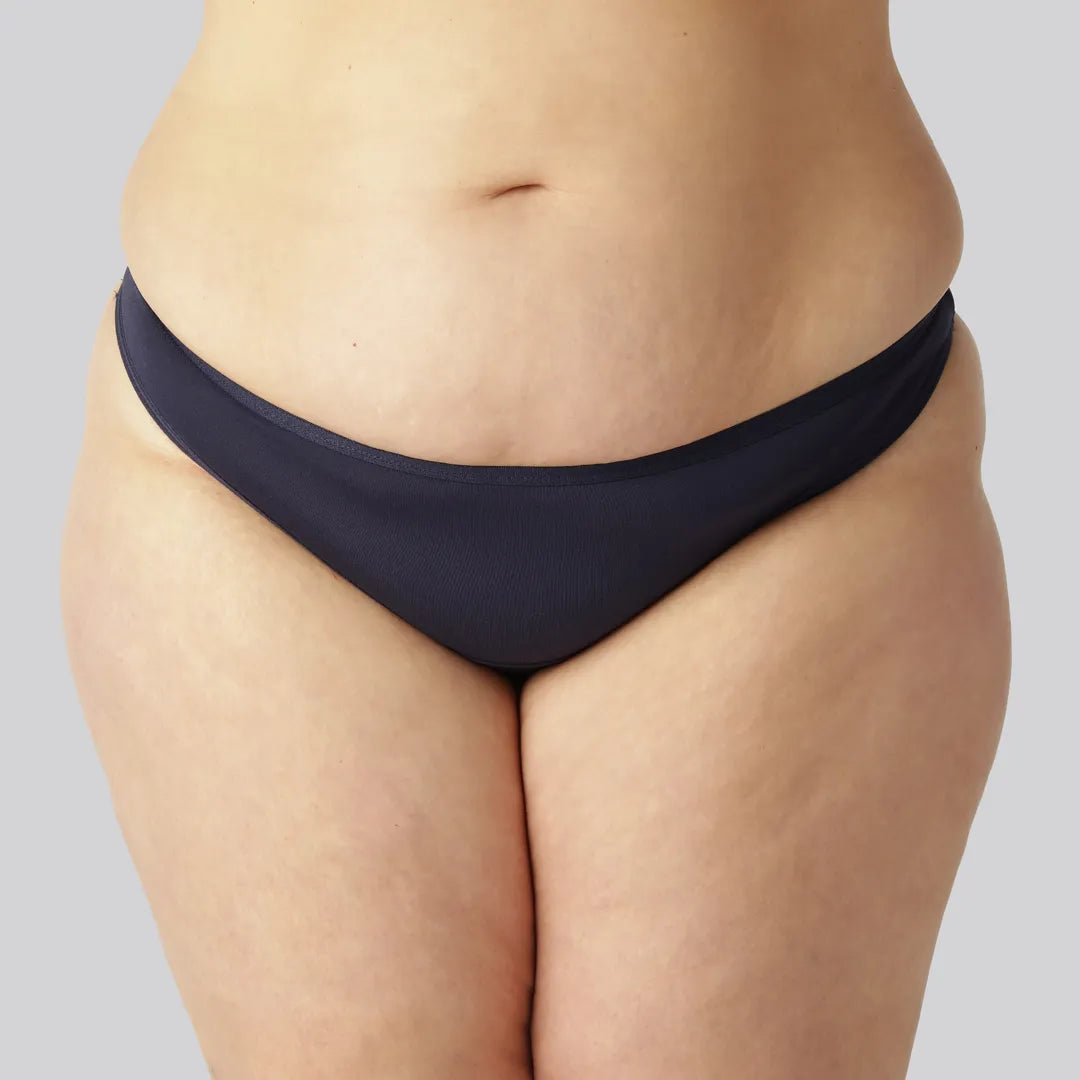 Bamboe teenslipper in marineblauw