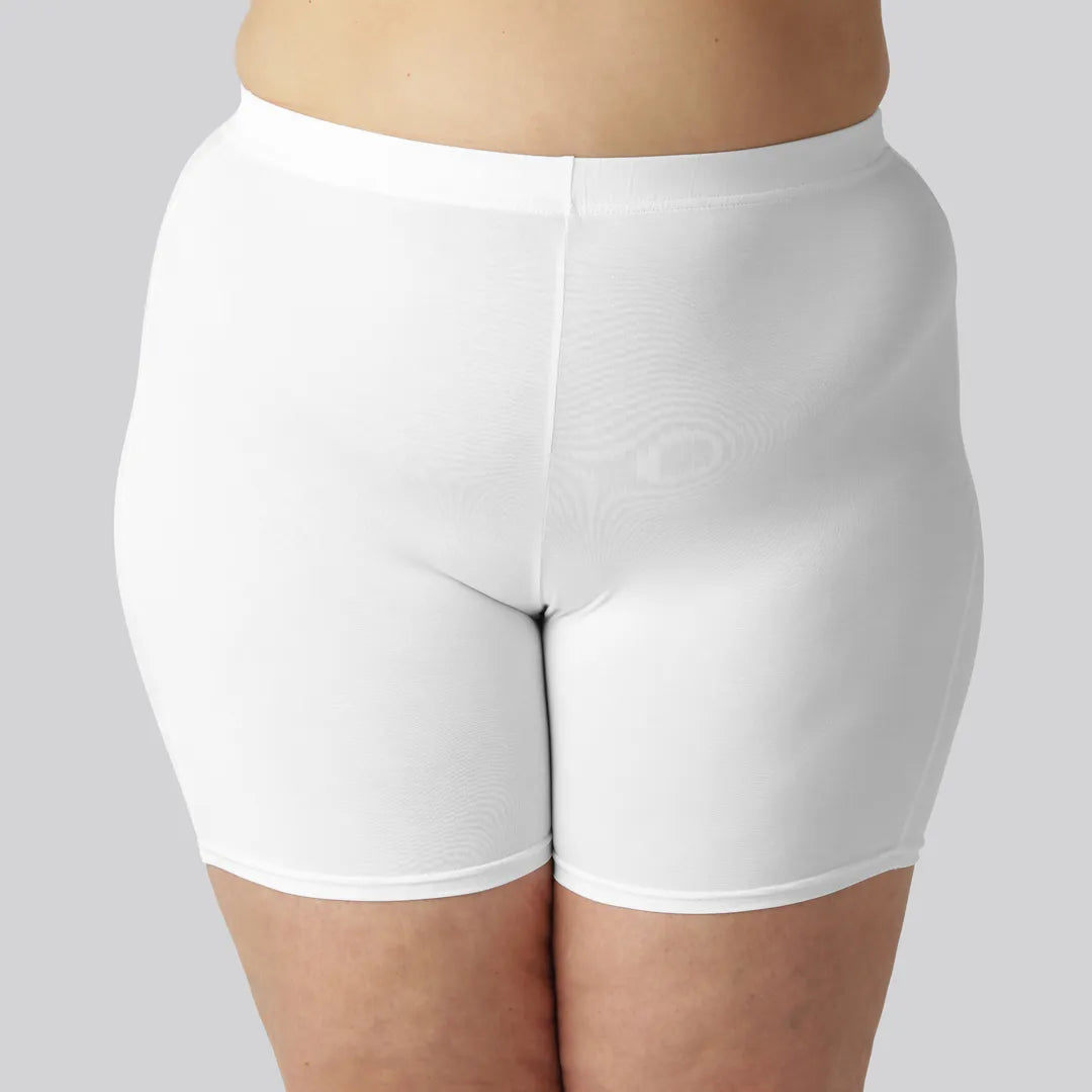 Witte bamboe shorts voor dames van Bambuni