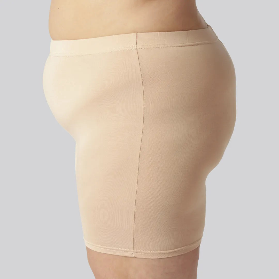 Beige bamboe shorts voor dames van Bambuni