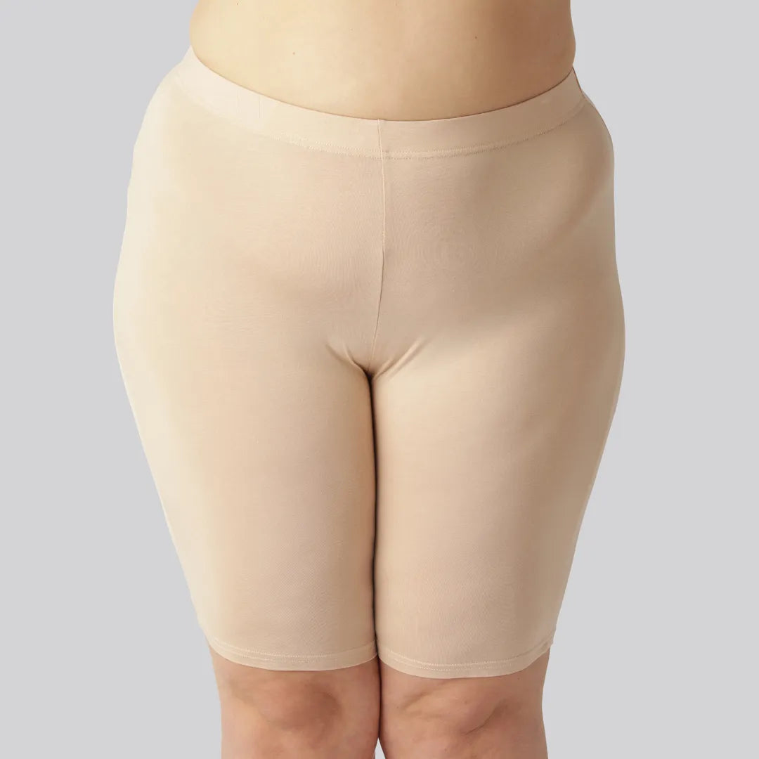 Beige bamboe shorts voor dames van Bambuni