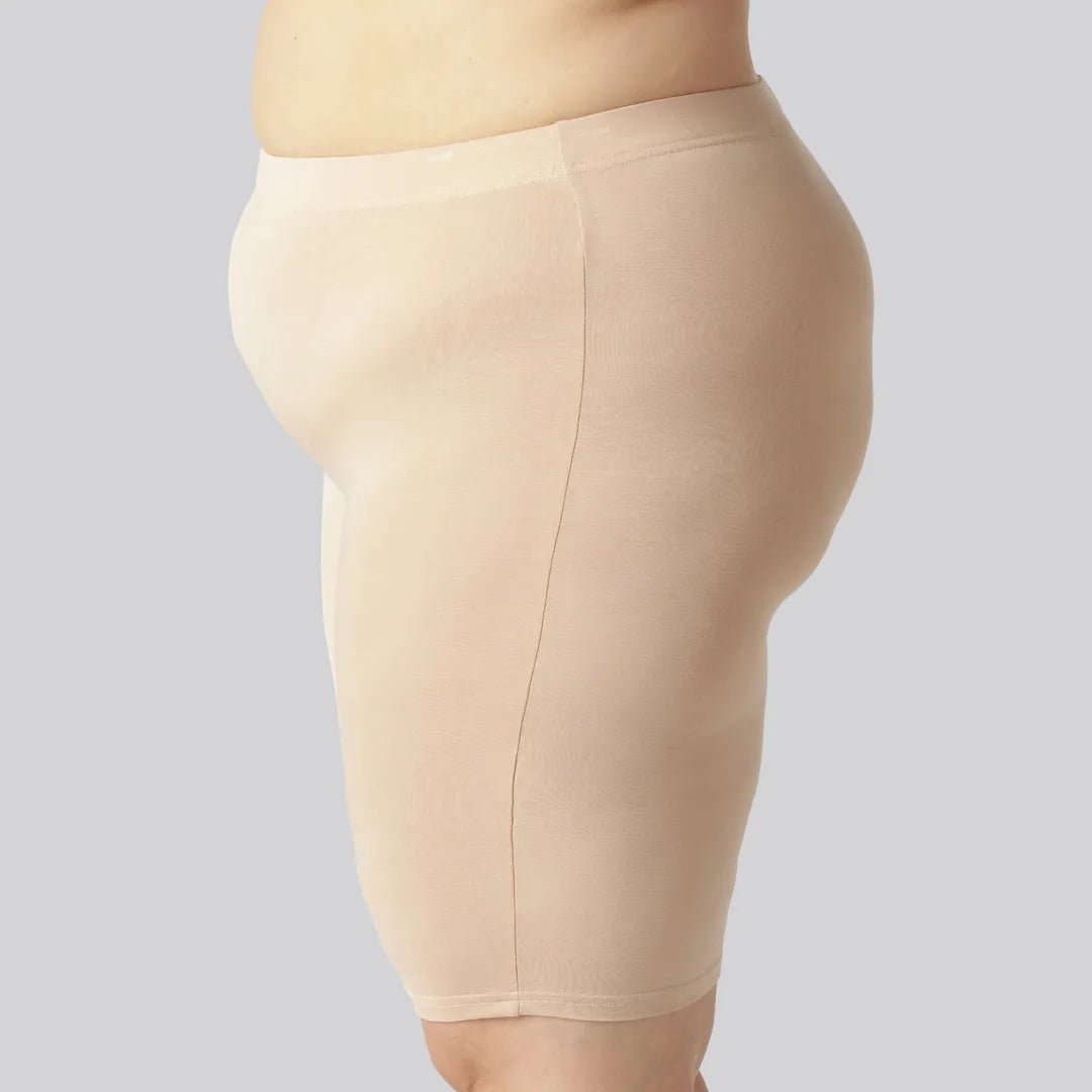 Beige bamboe shorts voor dames van Bambuni