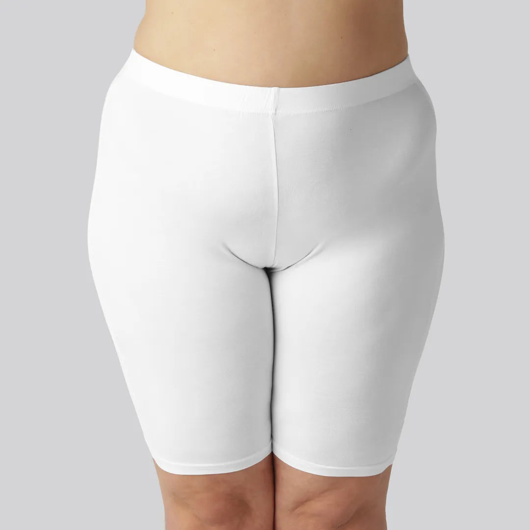 Witte bamboe shorts voor dames van Bambuni