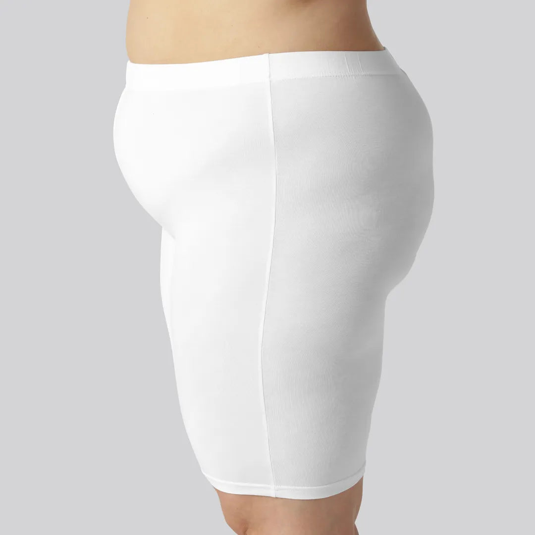 Witte bamboe shorts voor dames van Bambuni