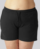 Zwarte, alledaagse shorts van bamboe voor dames