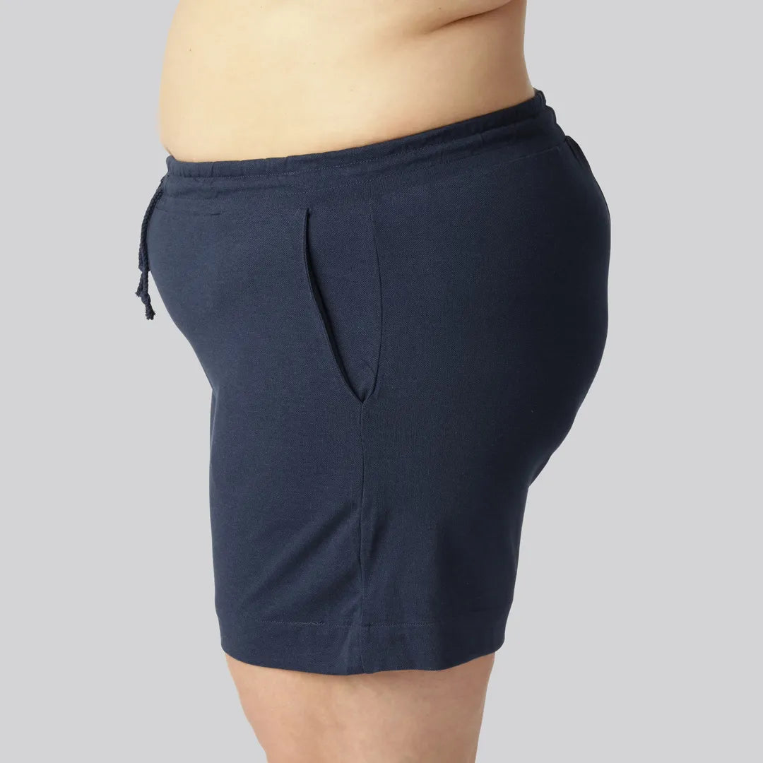 Damesshorts van bamboe voor dagelijks gebruik in marineblauw